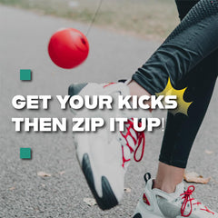 Child practicing ambidexterity with FootzyBall kicks.
