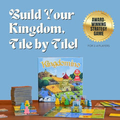 Blue Orange Kingdomino board setup—easy to learn, quick setup.