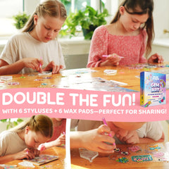 Blue Squid diamond art tools support easy gem placement for kids.