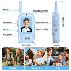 BlueFire long-range connectivity lets kids chat across rooms or yards for shared moments.