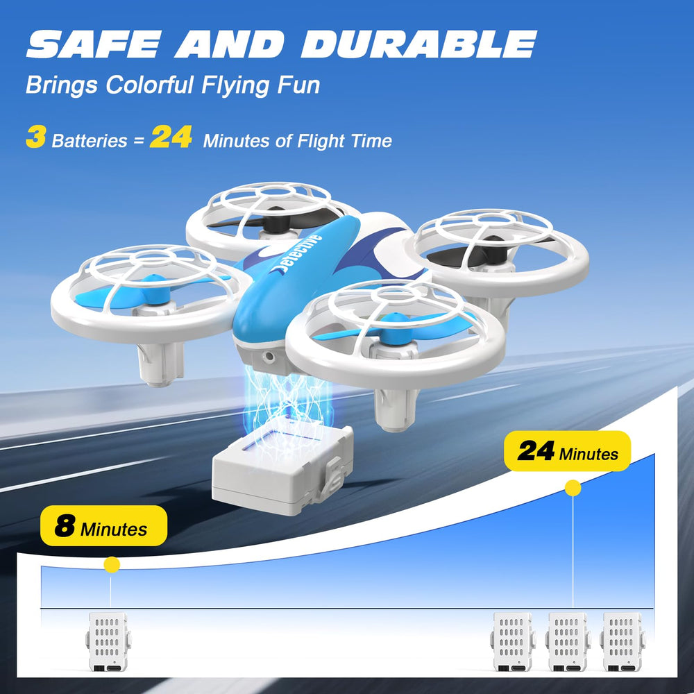 BlueFire mini drone maintains altitude for stable practice flights