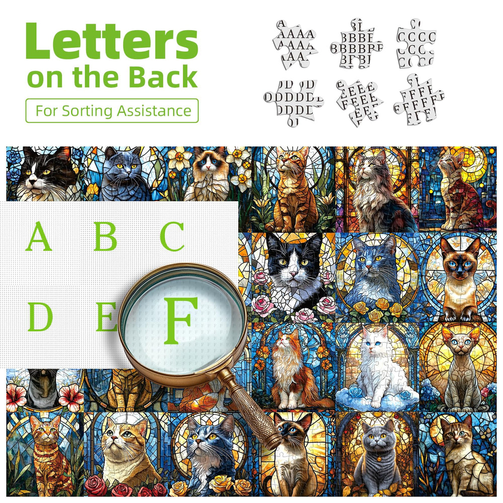 Blueforest assembled mosaic cats display presents wall-ready art after completion