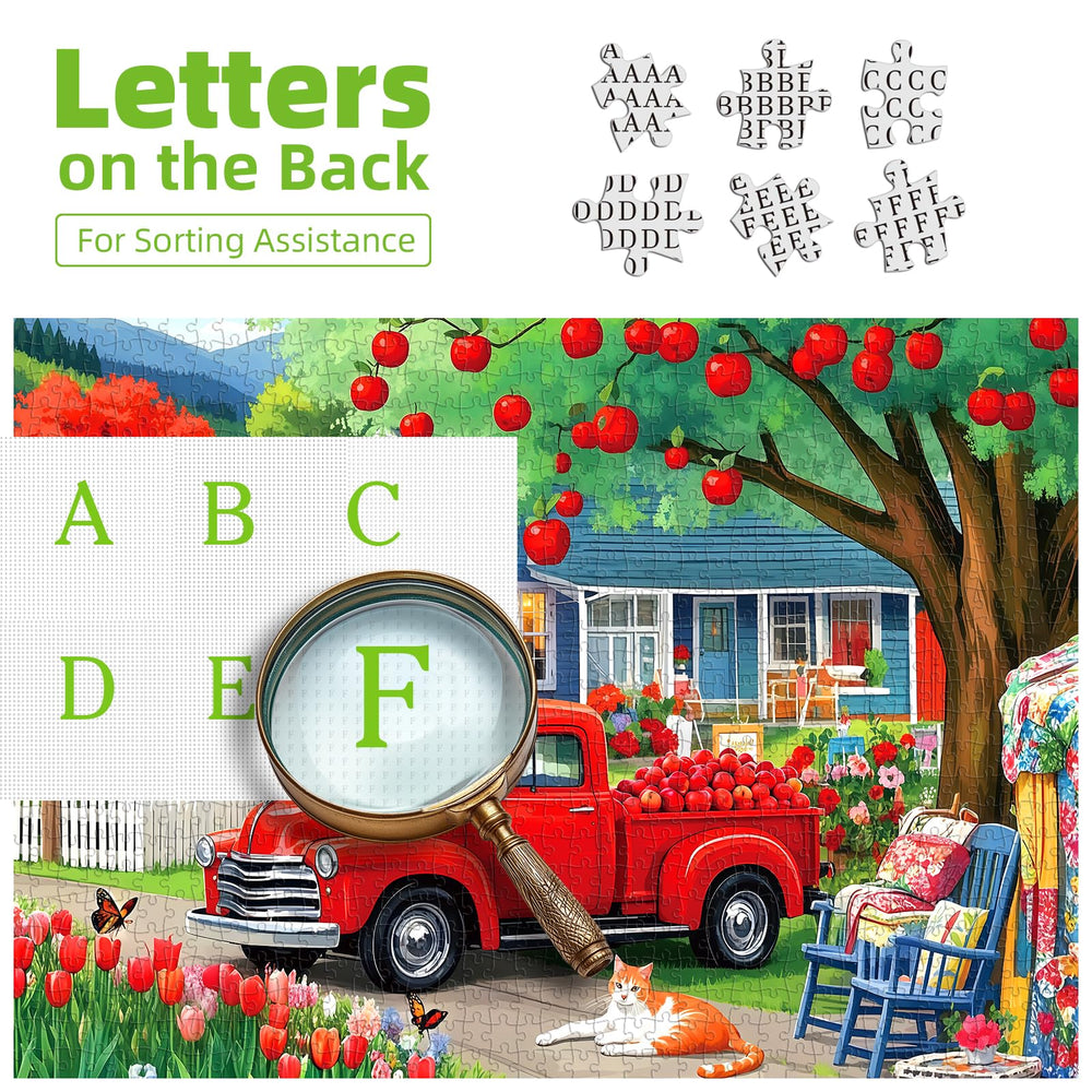 Blueforest 1000 piece puzzle reveals blooming flowers for relaxing play.