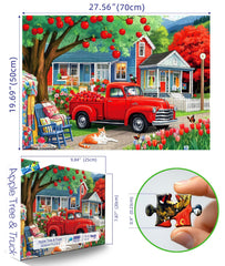 Blueforest puzzle features a blue house, adding rural charm to your decor.