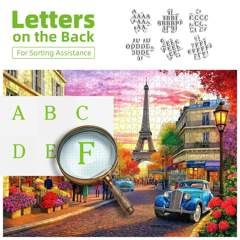 Blueforest cafe terrace and flowers puzzle for relaxing breaks.