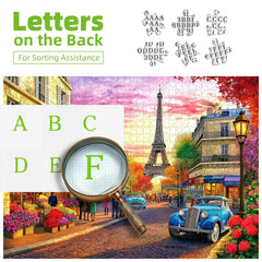 Blueforest cafe terrace and flowers puzzle for relaxing breaks.