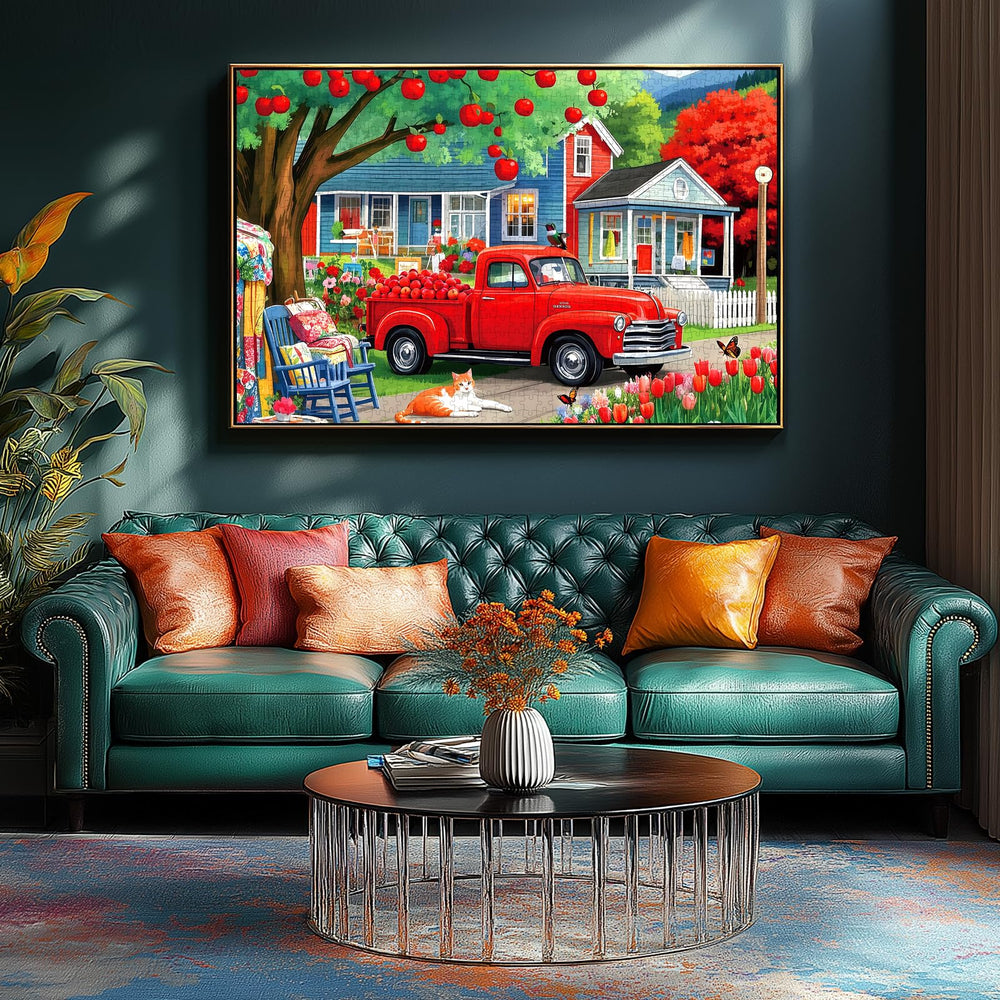 Blueforest puzzle showcases a lazy cat to spark cozy evenings.