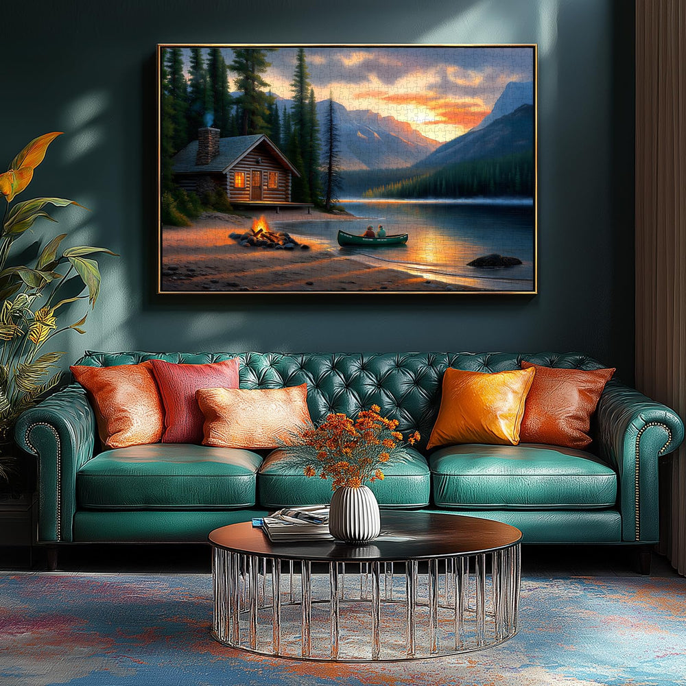 Blueforest puzzle includes a glare-free reference poster for guidance.