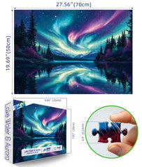 Blueforest 1000-piece puzzle close-up showing interlocking pieces for durable assembly