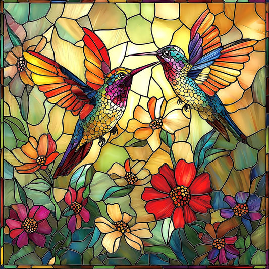 Blueforest vintage painting hummingbird and flowers puzzle for relaxing evenings