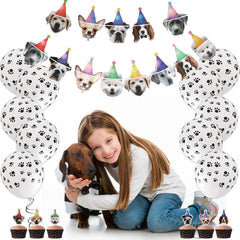 Bluegogo dog cake toppers sparkling on desserts for a celebratory vibe