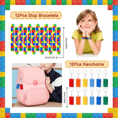 Bluegogo slap bracelets with block motifs for fun party keepsakes