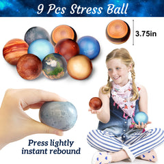 Bluegogo stress ball with space design for fun prizes.