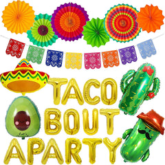 Bluegogo taco bout a party balloon assembly adds festive brightness to Mexican celebrations