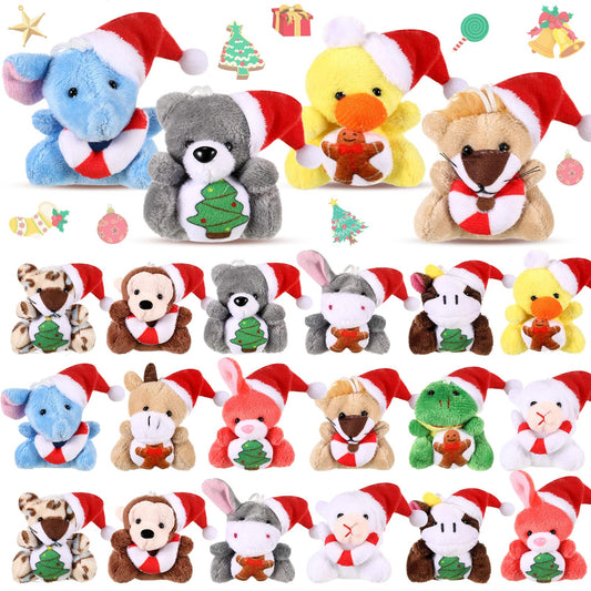 Blueweenly bear plush with Santa hat, ideal as a cute Christmas tree ornament