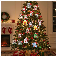 Blueweenly tiger plush with Santa hat, eye-catching party centerpiece addition
