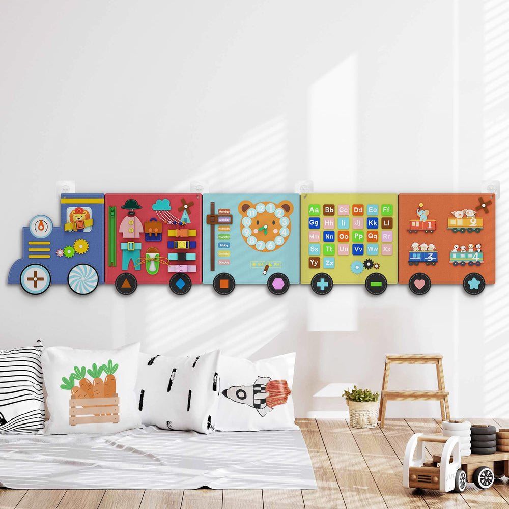 BlueWood felt material offers soft touch for gentle play sessions.