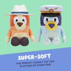 Bluey plush stands 16-23 inches for versatile playtime.