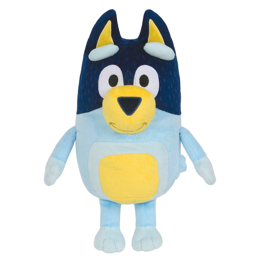 Bluey Bandit talking plush with expressive embroidery for cuddly play.