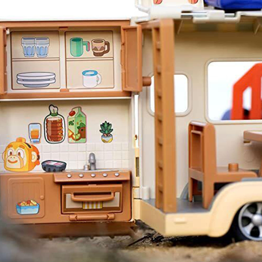 Bluey Caravan Kitchen (bluey-caravan-kitchen) lets kids pretend cooking during journeys.