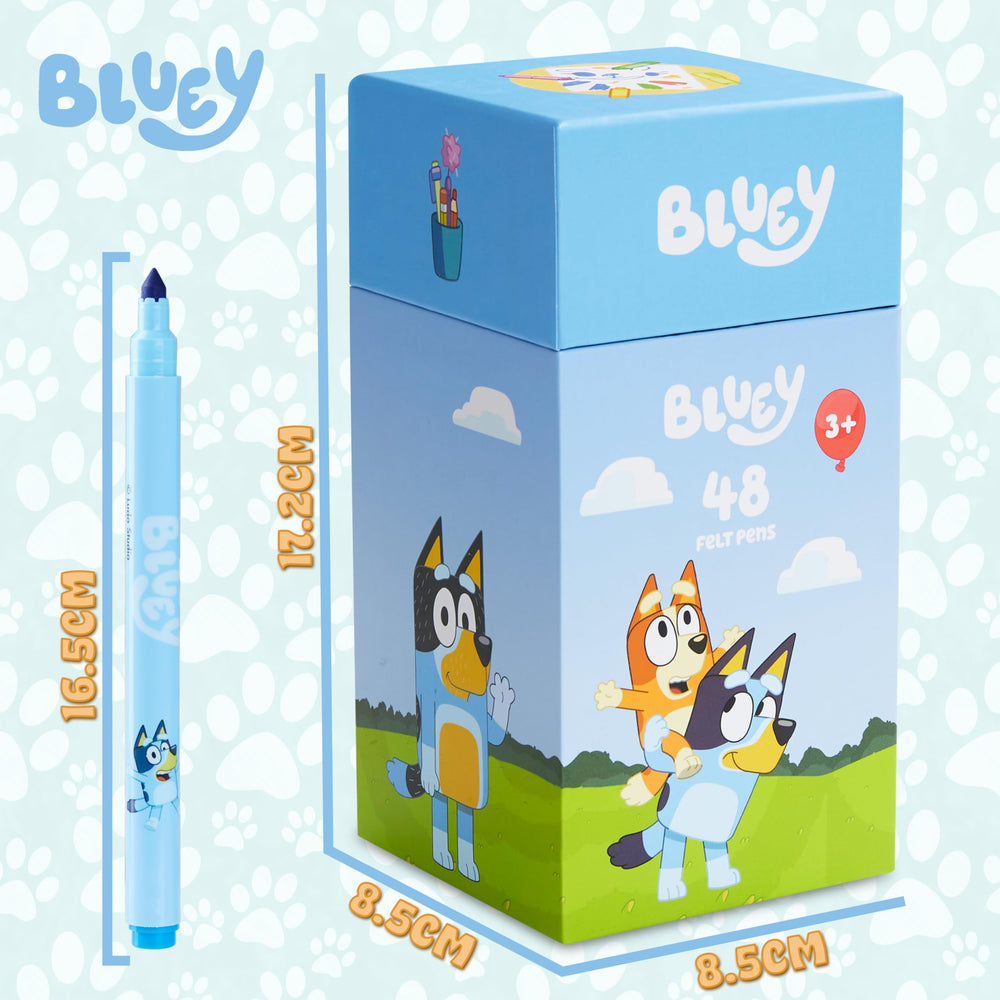 Official Bluey merchandise with licensed graphics boosts familiarity and excitement.