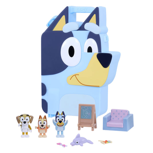 Bluey Deluxe Play & Go Case folded into a mat for travel adventures
