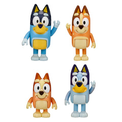 Bluey figures with articulated arms and legs enable dynamic action poses for kids aged 3+.