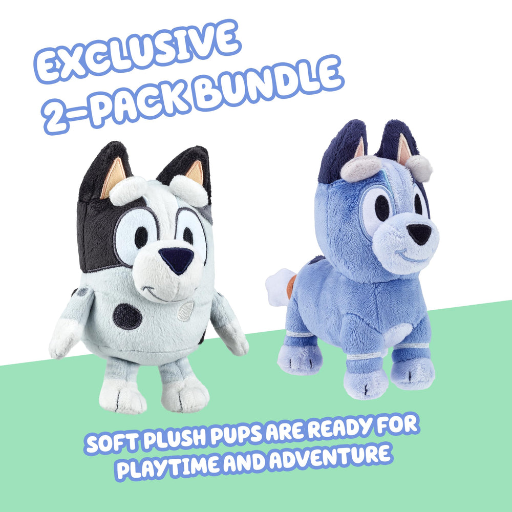Bluey Muffin plush close-up shows soft texture and premium stitching.
