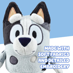 Bluey Muffin and Socks plush pair ready for shared adventures.