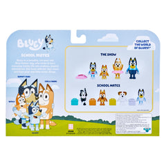 Bluey school-mates on-the-go play set supports everyday adventures.