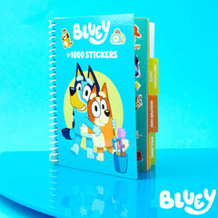 Bluey Sticker Book sticker sheets spread with over 1000 colorful stickers
