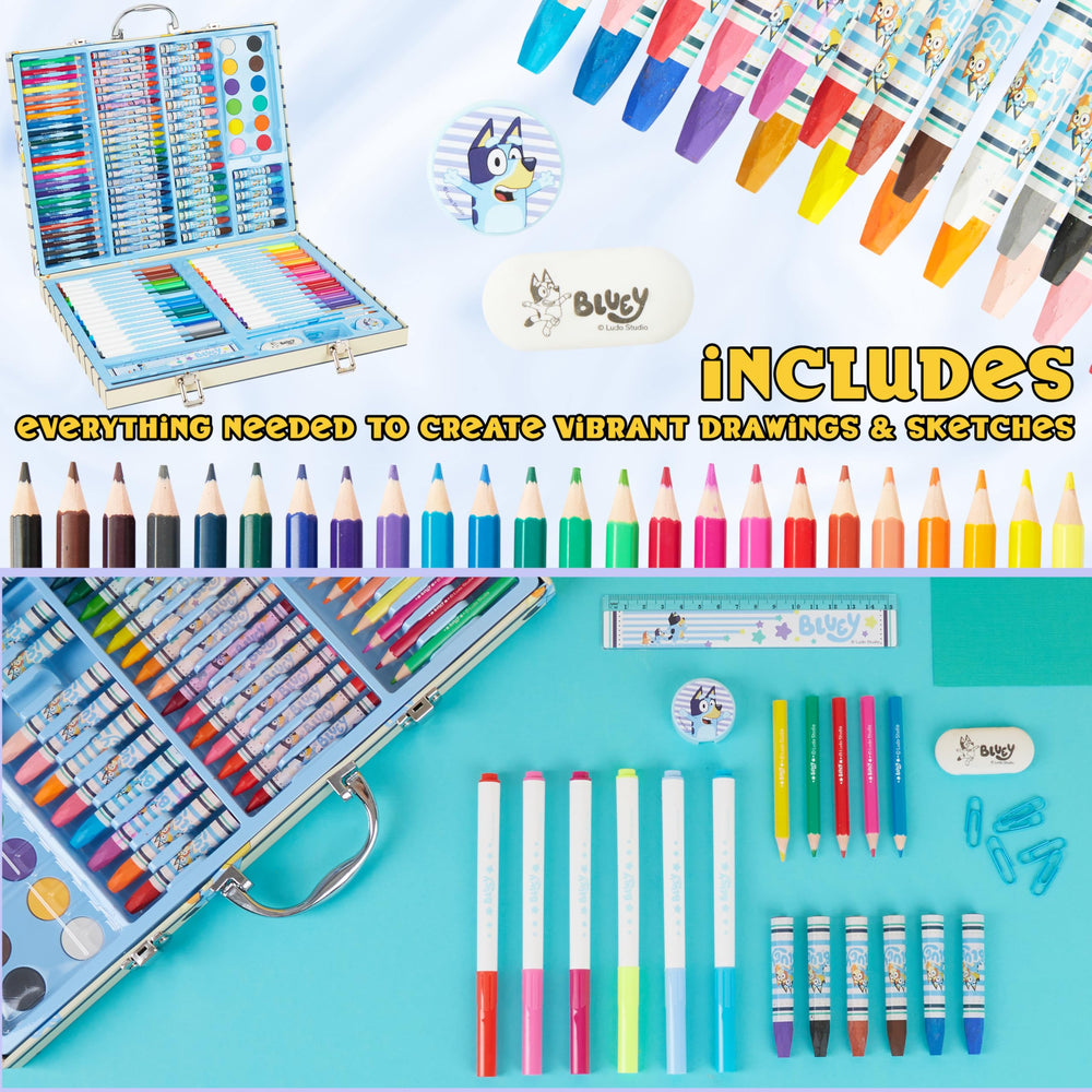 Bluey watercolor paints set ideal for washes and blending.