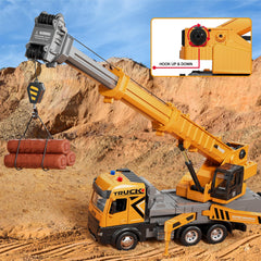 BLUEYAK crane truck boom extended demonstrates realistic movement.