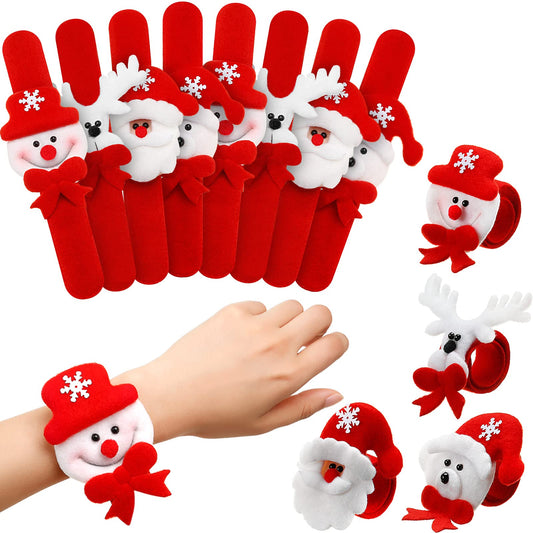 Blulu Santa slap bracelet sparkles, a kid-friendly party favor perfect for festive events.