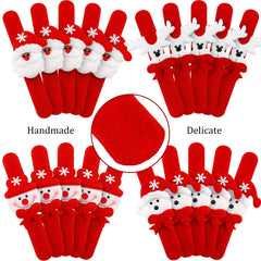 Blulu snowman slap bracelet shines with sequins, ideal for classroom prizes.