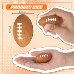 Blulu mini foam footballs closeup realistic design for parties and prizes.