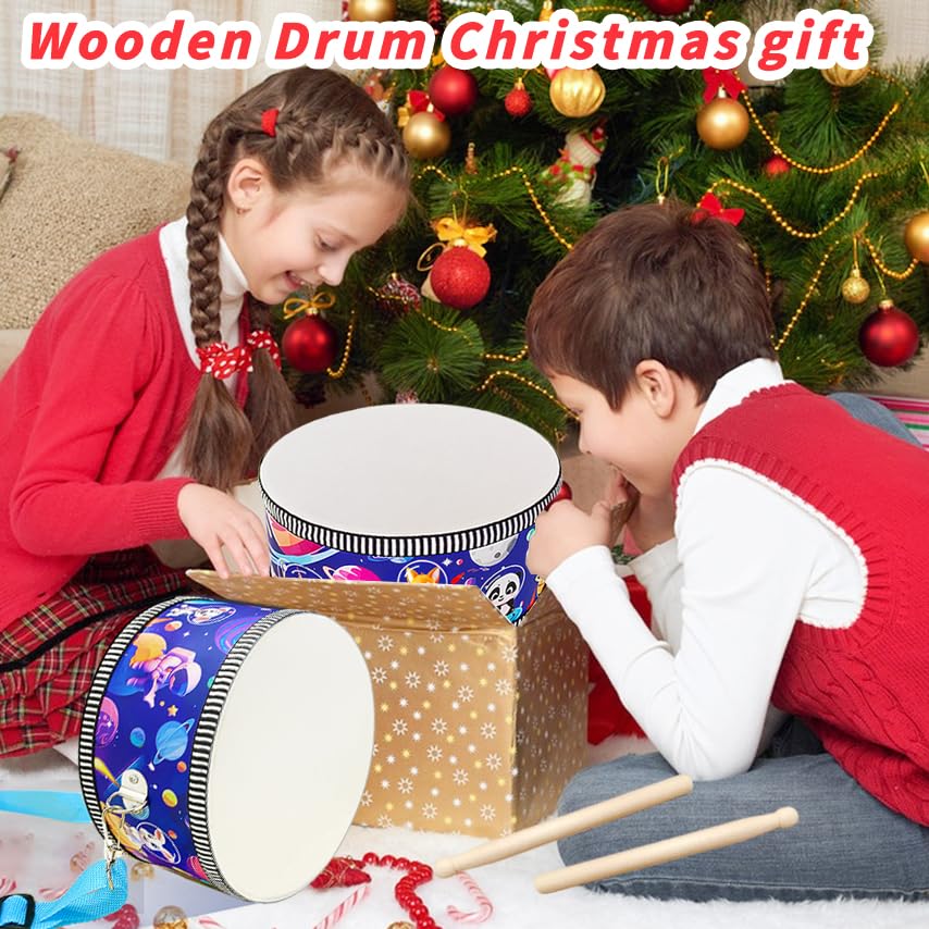 Blvochnnt blue adjustable strap keeps the drum secure during play