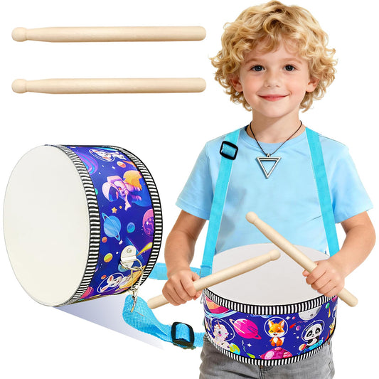 Blvochnnt Kid Drum Set 8-inch with wooden shell and playful design for sensory play