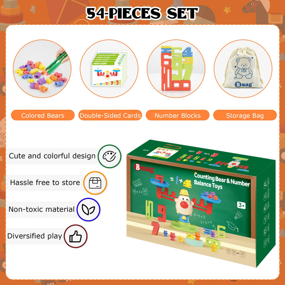 Bmag Balance Math Toy colorful big and small bears to spark curiosity