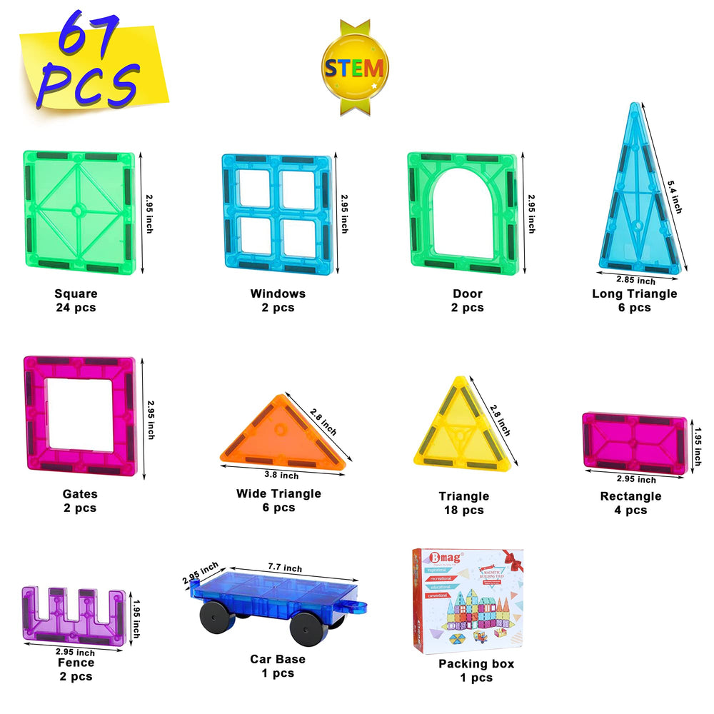 Bmag child building with magnetic tiles boosts imagination and fine motor skills.