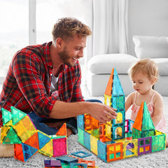 Bmag magnetic tiles 36pc equilateral triangles enable colorful geometric designs and problem solving