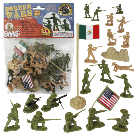 BMC Toys Border Wars Pershing general figure in action pose for historical play