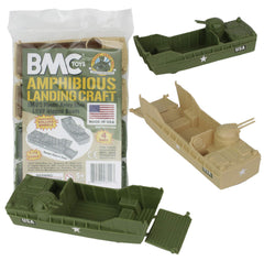 BMC Toys Classic Marx landing craft tan front view for display and play