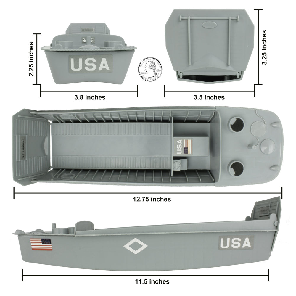Working ramp feature on the Higgins Boat for interactive display.