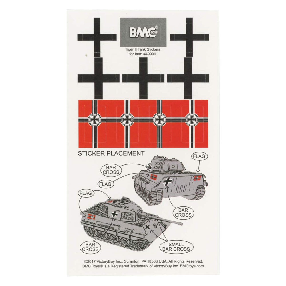 BMC Toys King Tiger tank scale 1-32 for accurate 54mm figure integration.