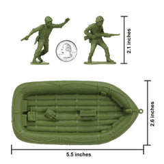 BMC Toys Marx Army Men OD Green landing craft raft for water play.