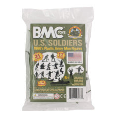 BMC Toys Marx Army Men OD Green seated Marines in relaxed poses.