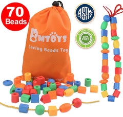 BMTOYS large beads measuring about 1 inch for easy sorting.