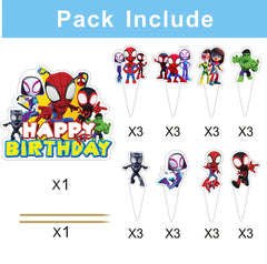 BNFUO spider and his friends cupcake toppers brighten cupcakes for wrestling themed party