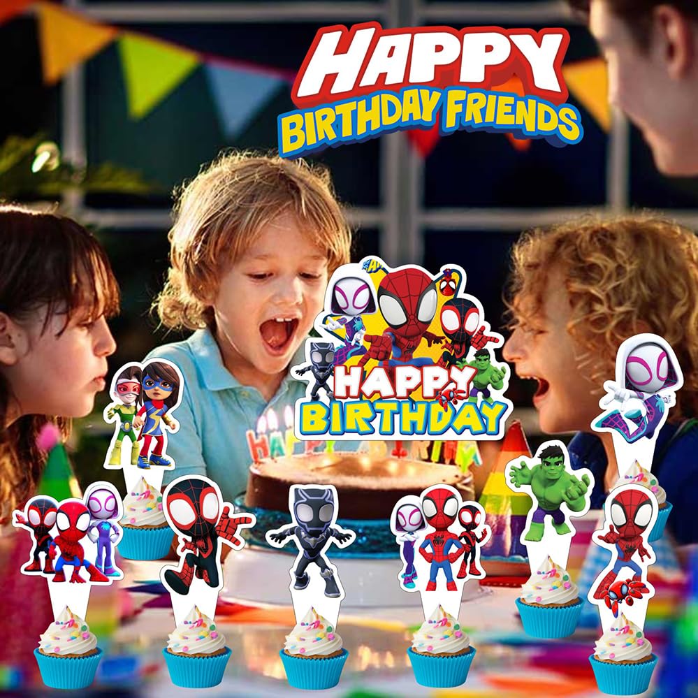BNFUO spider friends toppers durable and safe for celebrations